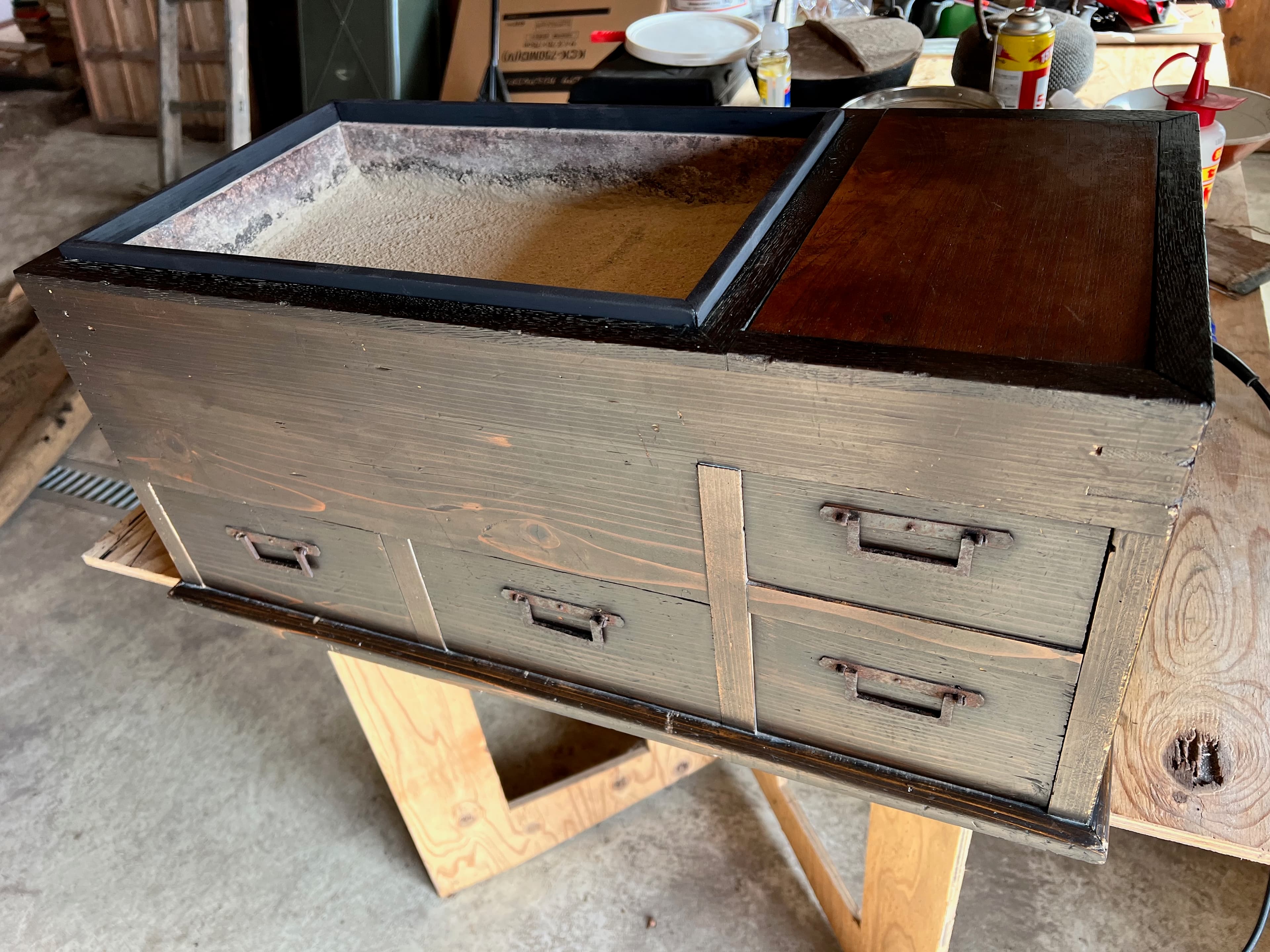 Edo-period hibachi restored for winter warmth