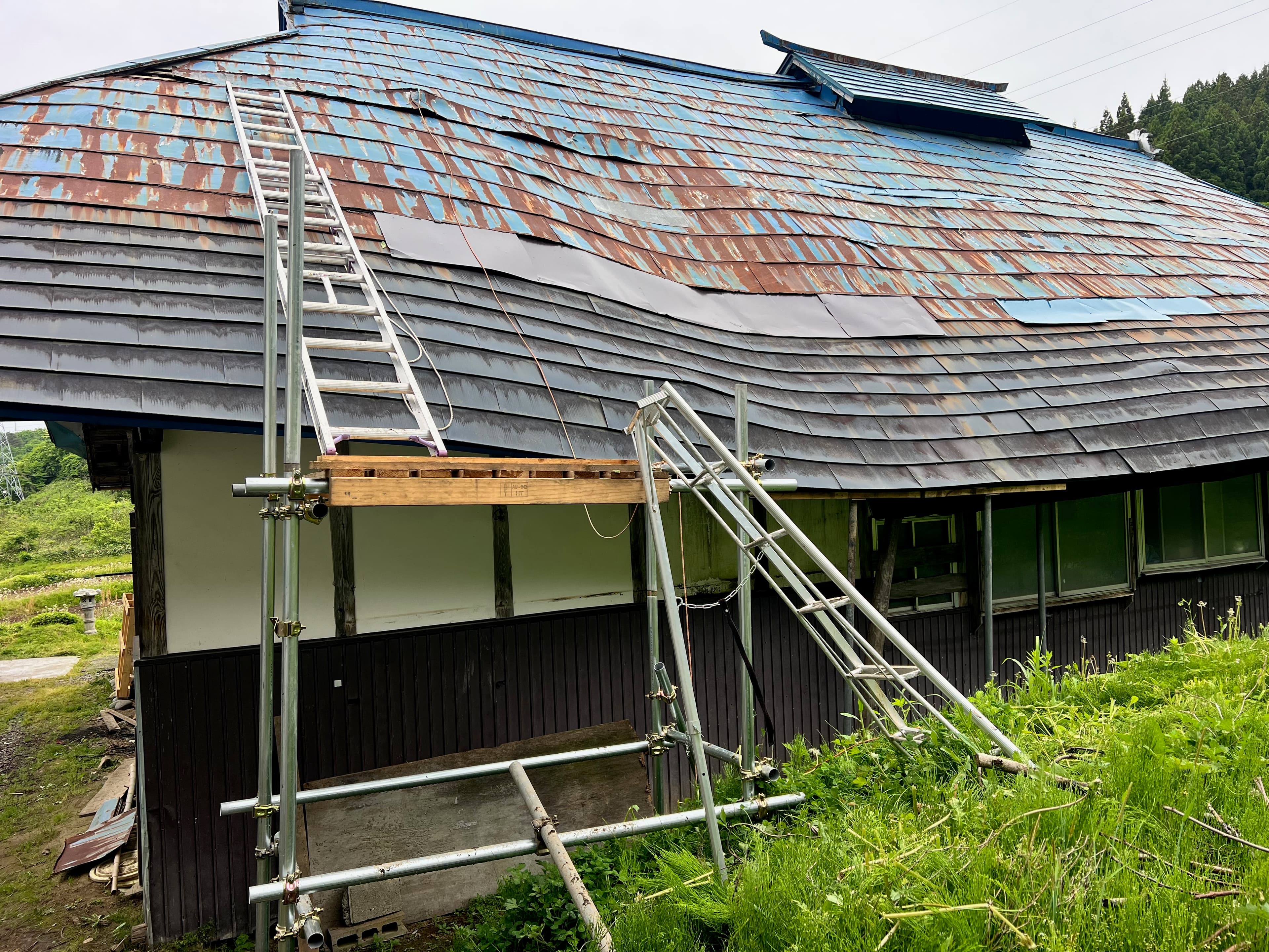 Old tools discovered on a workbench