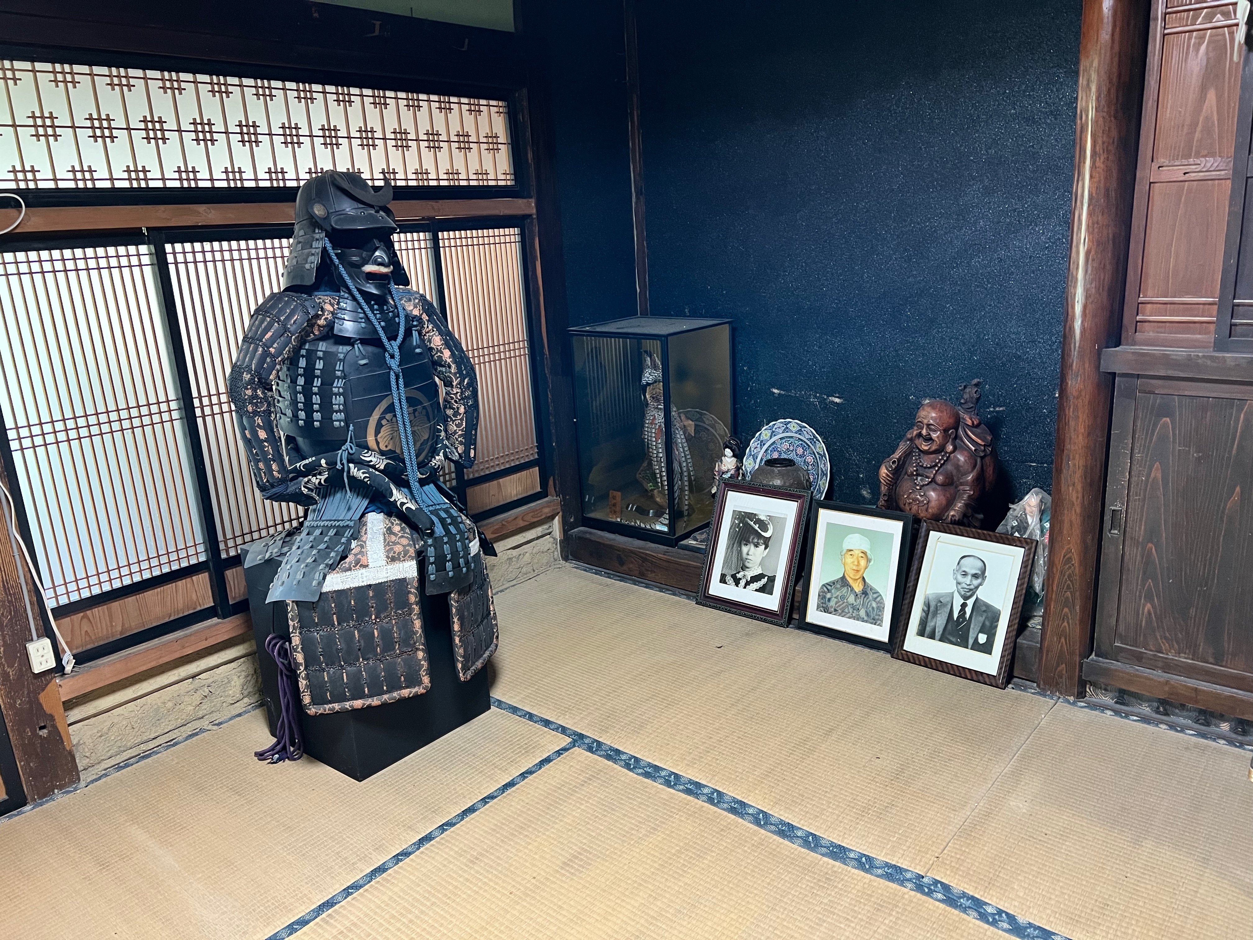 Samurai armor preserved in the house — the soul of the house, guarding its memories